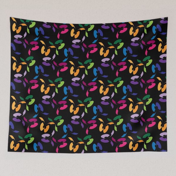 Item preview, Colorful Abstract Floral and Eyes Motif designed and sold by wonghong.