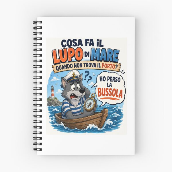 Item preview, Funny Sea Wolf – Lost Compass Cartoon Joke designed and sold by RipantinaFantasy .