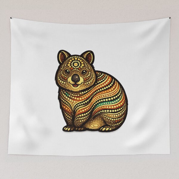 Item preview, Quokka – Indigenous-Inspired Australian Wildlife Art designed and sold by Indigenous-Aus.