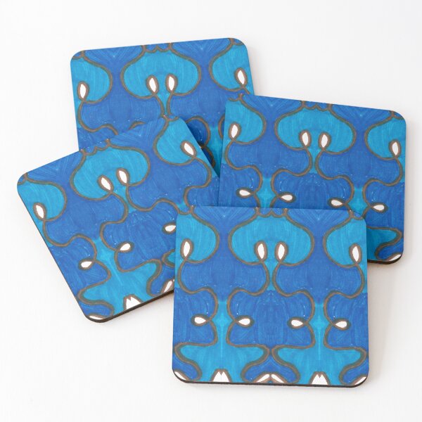 Item preview, Ocean Vine- Blue, Brown, White Abstract Pattern designed and sold by Little Lucid Mind.