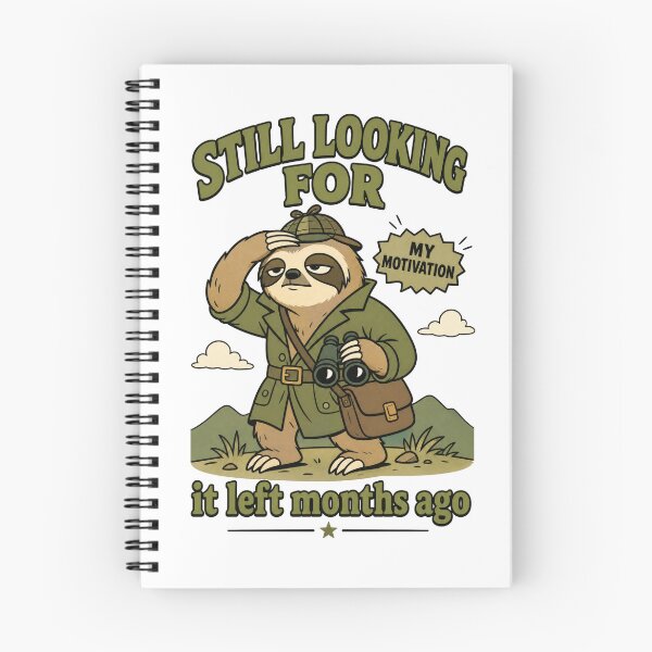 Item preview, Sloth Detective Searching For Motivation designed and sold by NullSpacePrints.