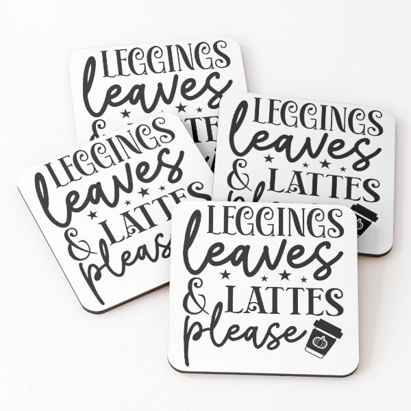 Item preview, Leggings Leaves And Lattes Please - Autumn Halloween Vibes Quote designed and sold by FuzionRaptor.
