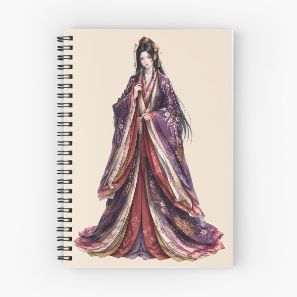 Item preview, Elegant Heian Beauty in Layered Kimono – Traditional Japanese Court Lady Art designed and sold by Kurekou Lab.