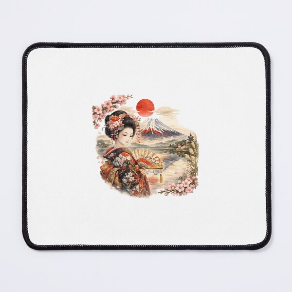 Item preview, Elegant Geisha & Mount Fuji designed and sold by Daihuku2525.