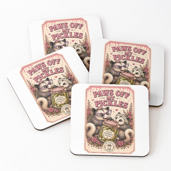 Item preview, Paws Off My Pickles - Emotional Support Pickles  | Possum Funny Vintage Pickle Sticker designed and sold by Imagine Ink Design Studio.
