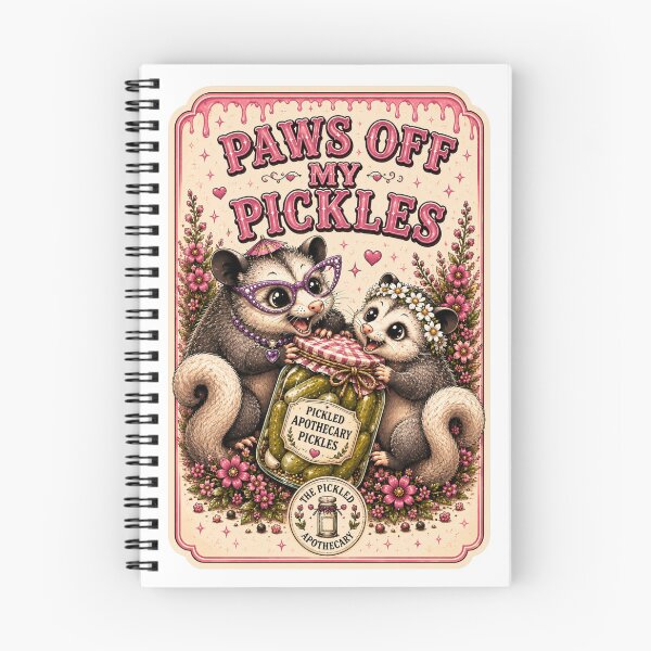 Item preview, Paws Off My Pickles - Emotional Support Pickles  | Possum Funny Vintage Pickle Sticker designed and sold by Imagine Ink Design Studio.