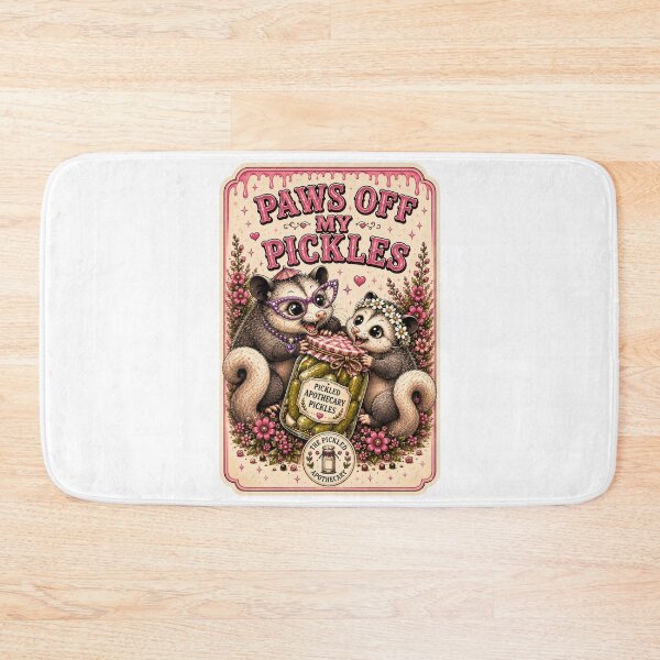 Item preview, Paws Off My Pickles - Emotional Support Pickles  | Possum Funny Vintage Pickle Sticker designed and sold by Imagine Ink Design Studio.