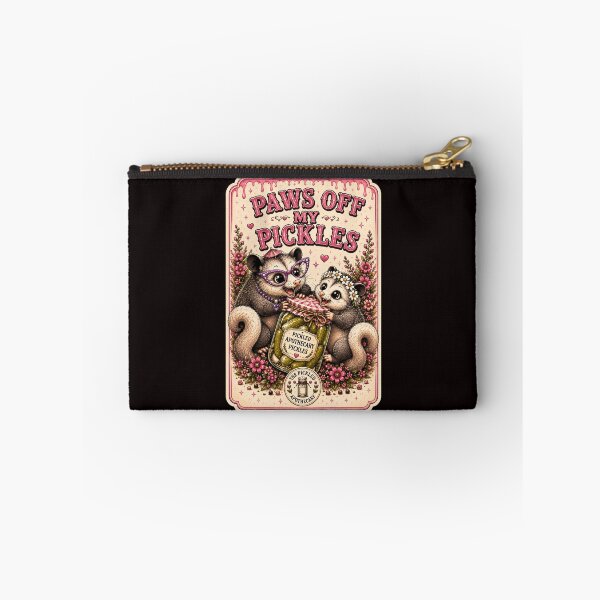 Item preview, Paws Off My Pickles - Emotional Support Pickles  | Possum Funny Vintage Pickle Sticker designed and sold by Imagine Ink Design Studio.