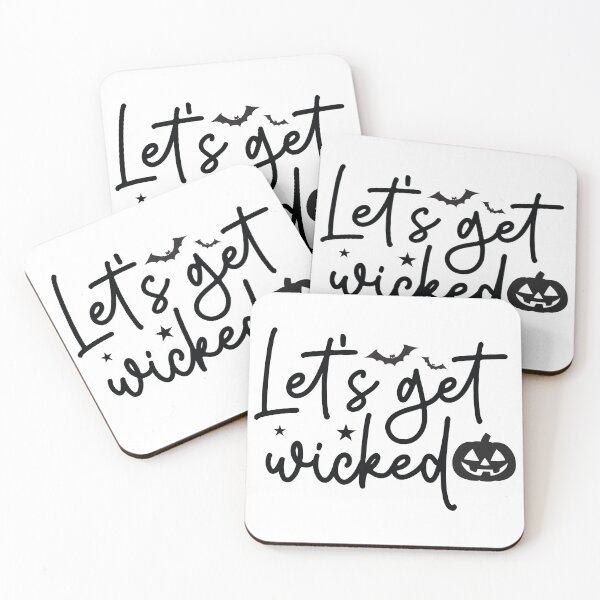 Item preview, Lets Get Wicked - Cozy Autumn Halloween Vibes Quote designed and sold by FuzionRaptor.