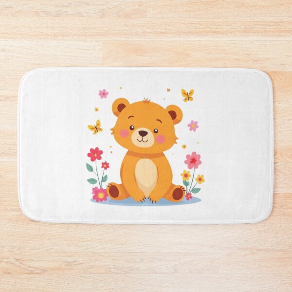 Item preview, Cute Teddy Bear with Butterflies and Flowers designed and sold by Orayah-Kids.