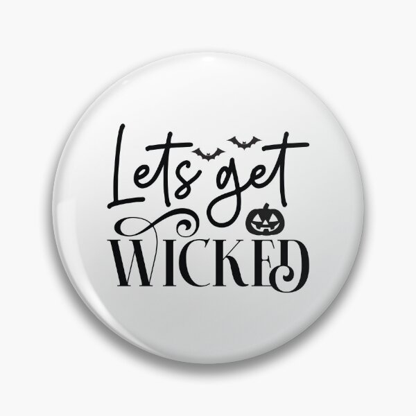 Item preview, Let's Get Wicked - Retro Cozy Autumn Halloween Vibes Quotes Spooky USA Season Apparel Art designed and sold by FuzionRaptor.