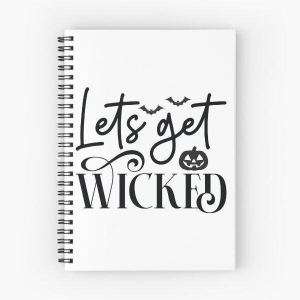 Item preview, Let's Get Wicked - Retro Cozy Autumn Halloween Vibes Quotes Spooky USA Season Apparel Art designed and sold by FuzionRaptor.