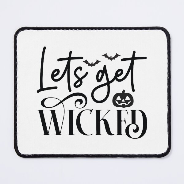 Item preview, Let's Get Wicked - Retro Cozy Autumn Halloween Vibes Quotes Spooky USA Season Apparel Art designed and sold by FuzionRaptor.