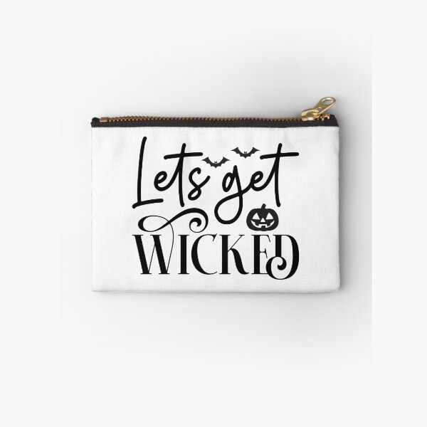 Item preview, Let's Get Wicked - Retro Cozy Autumn Halloween Vibes Quotes Spooky USA Season Apparel Art designed and sold by FuzionRaptor.