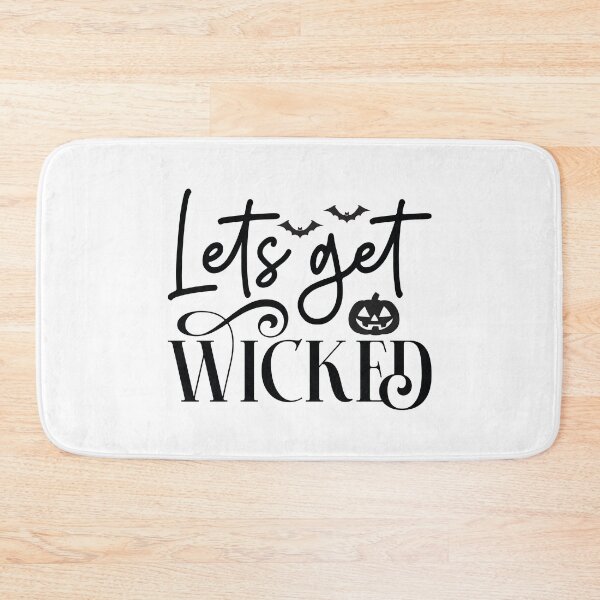 Item preview, Let's Get Wicked - Retro Cozy Autumn Halloween Vibes Quotes Spooky USA Season Apparel Art designed and sold by FuzionRaptor.