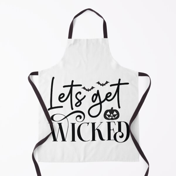 Item preview, Let's Get Wicked - Retro Cozy Autumn Halloween Vibes Quotes Spooky USA Season Apparel Art designed and sold by FuzionRaptor.