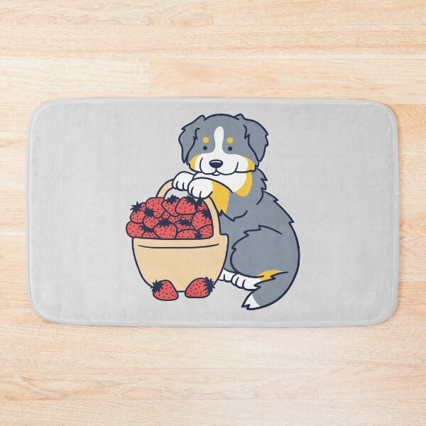 Artikelvorschau, Berner Sennenhund und Erdbeeren entworfen und verkauft von Wlaurence.