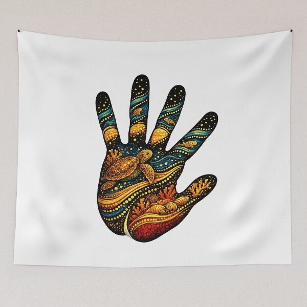 Item preview, Colours of Country – Indigenous-Inspired Handprint Art designed and sold by Indigenous-Aus.