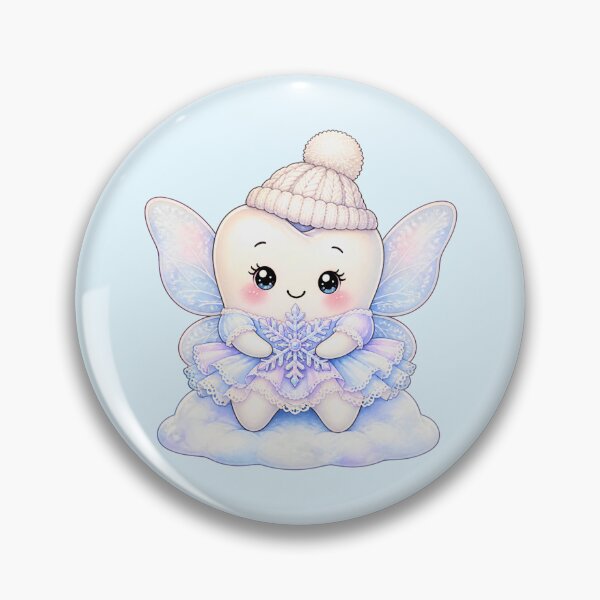 Item preview, Cute Winter Snowflake Tooth Fairy | Watercolor Fairy Tooth designed and sold by Mommy-Smile.