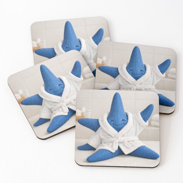 Item preview, Cozy Bathrobe Blue Starfish designed and sold by Sillytoe.