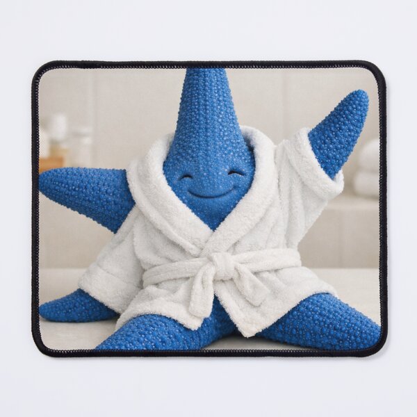 Item preview, Cozy Bathrobe Blue Starfish designed and sold by Sillytoe.
