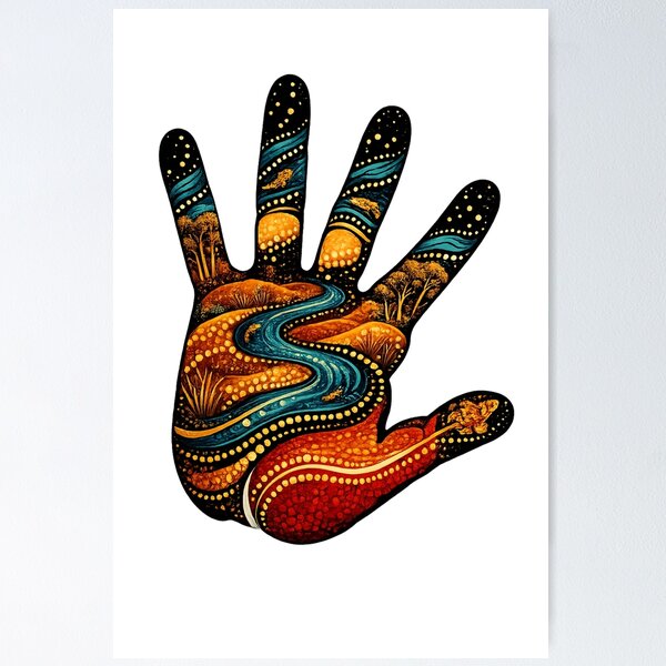 Item preview, Connection to Country – Indigenous-Inspired Handprint designed and sold by Indigenous-Aus.