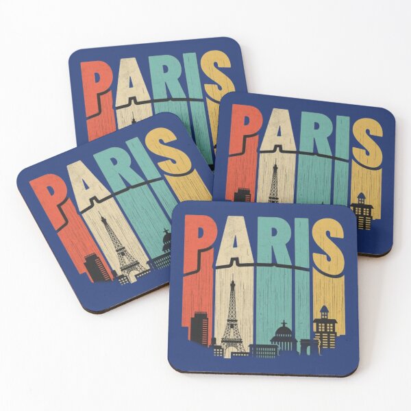 Item preview, Paris France Vintage Retro Skyline Eiffel Tower Travel Art designed and sold by GlowAura7.