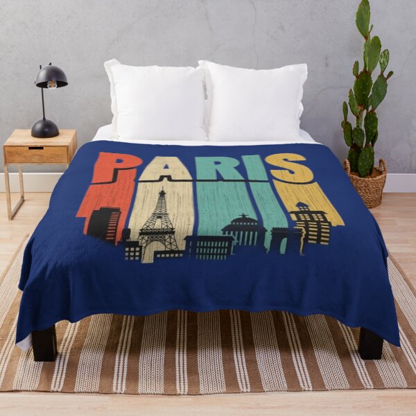 Item preview, Paris France Vintage Retro Skyline Eiffel Tower Travel Art designed and sold by GlowAura7.