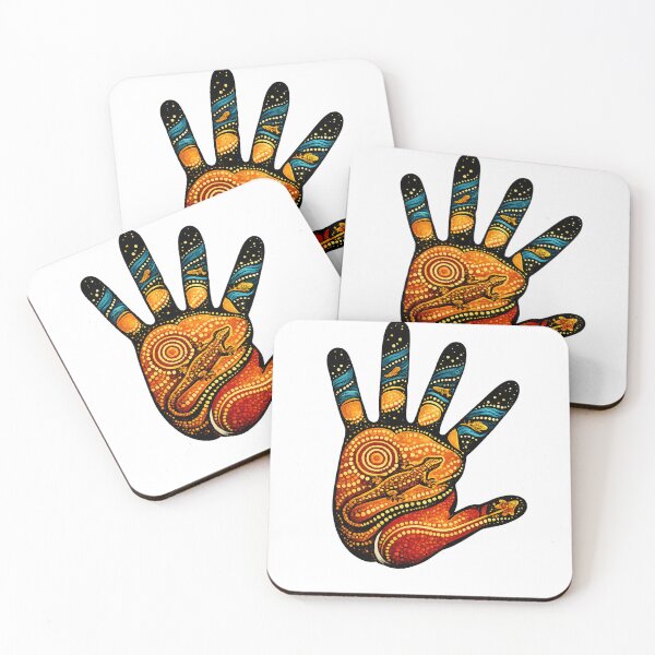 Item preview, Strong Culture – Colourful Handprint Artwork designed and sold by Indigenous-Aus.