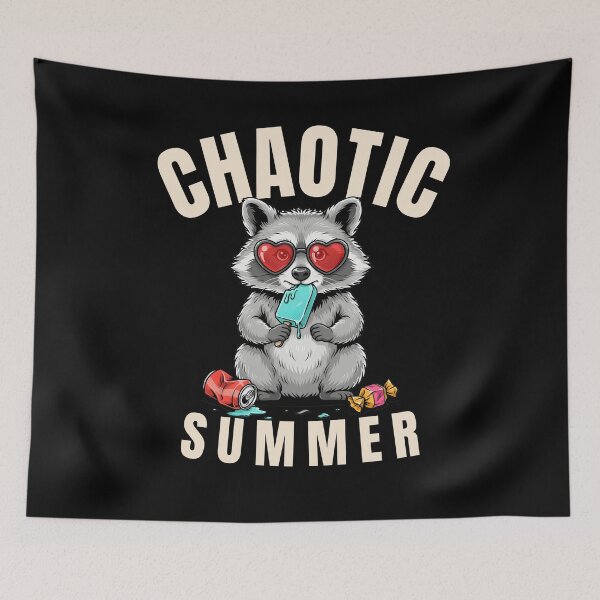 Item preview, Chaotic Summer Raccoon Meme Gift designed and sold by LeSoniPapaPrint.