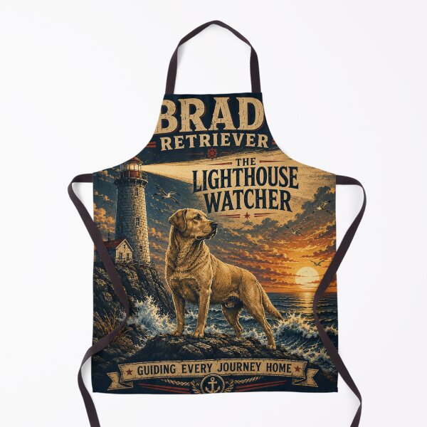 Item preview, Labrador Retriever The Lighthouse Watcher Vintage Coastal Adventure Retro T-Shirt designed and sold by TeeVibeHaus.