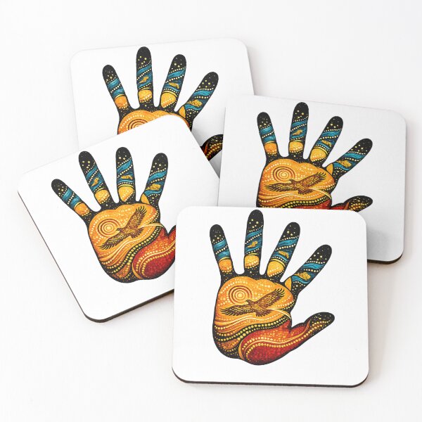 Item preview, Strong Culture – Colourful Handprint Artwork designed and sold by Indigenous-Aus.