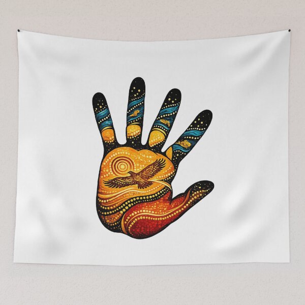 Item preview, Strong Culture – Colourful Handprint Artwork designed and sold by Indigenous-Aus.