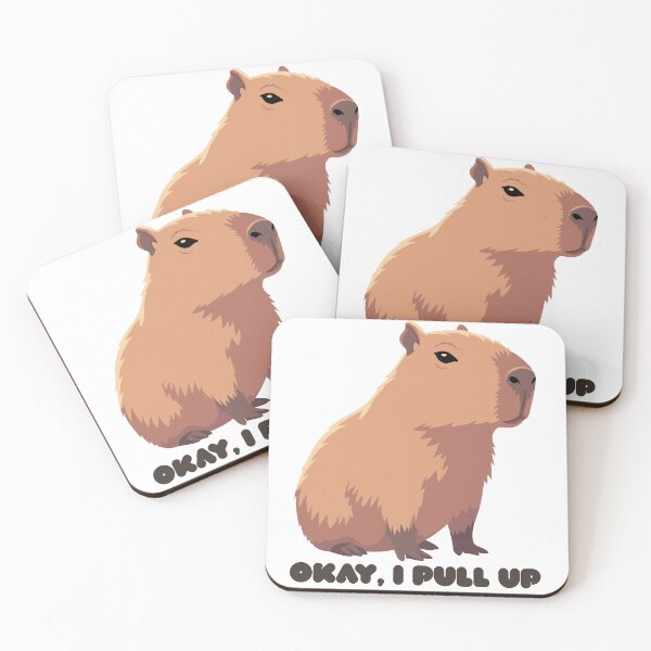 Item preview, Ok I Pulled Up Capybara Chill Meme Acrylic Block designed and sold by UtopiaDripPR.