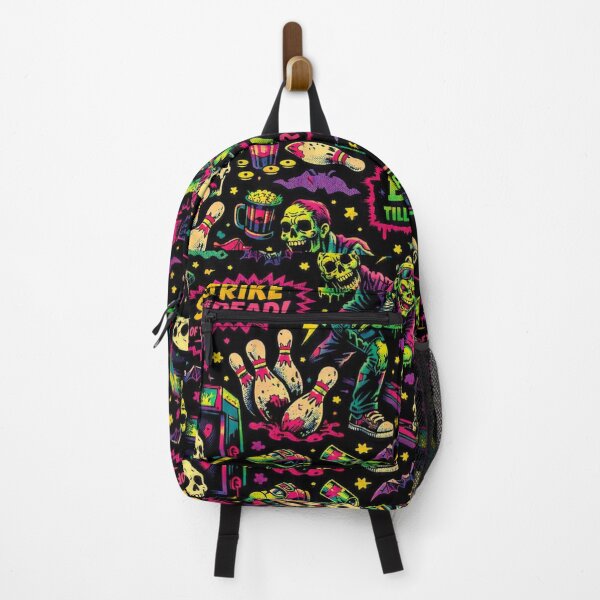 Item preview, Zombie Bowling Alley – Neon Undead Horror Pattern designed and sold by Shadowframe Studios.