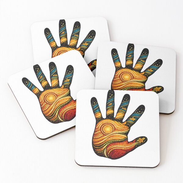 Item preview, Strong Culture – Colourful Handprint Artwork designed and sold by Indigenous-Aus.