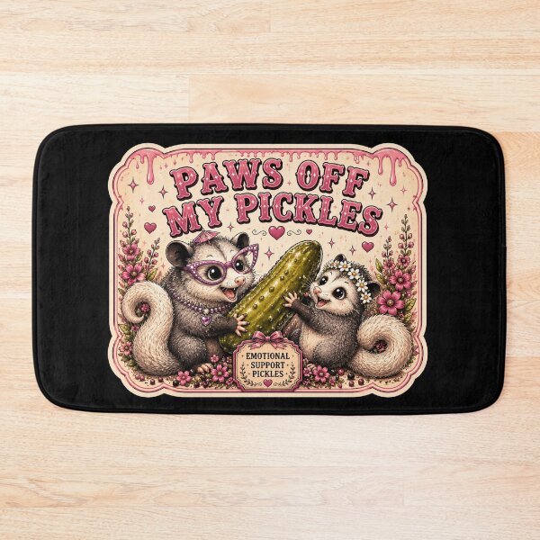 Item preview, Paws Off My Pickles - Emotional Support Pickles  | Possum Funny Vintage Pickle Sticker designed and sold by Imagine Ink Design Studio.