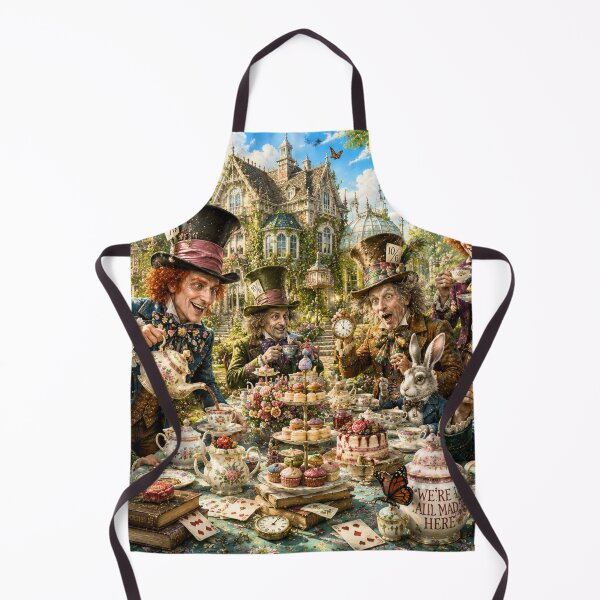 Artikelvorschau, Wir sind alle verrückt hier | Fantasievolle Teeparty | Puzzle & Wandbild im Stil des verrückten Hutmachers entworfen und verkauft von Edenglow Prints & Peculiars.