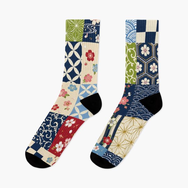 Item preview, Japanese Sakura Patchwork Pattern designed and sold by lbl-shop.