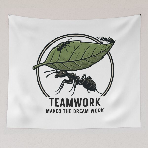 Item preview, Teamwork Makes the Dream Work Ant Illustration Logo designed and sold by ilhamharon530.