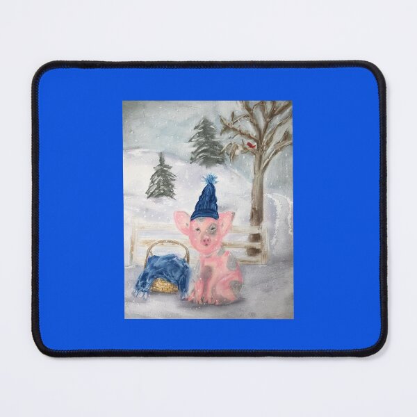 Item preview, This Little Piggy Loves The Snow in Mixed Media designed and sold by Kimberly Sells Studio.