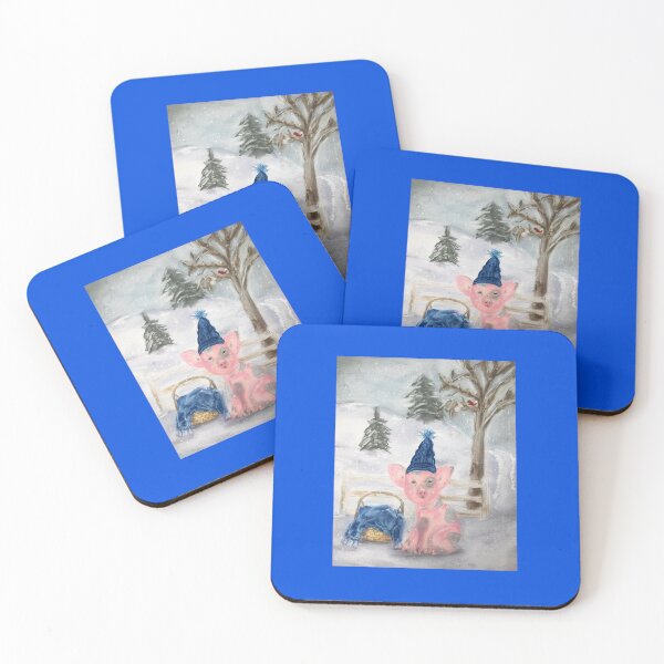 Item preview, This Little Piggy Loves The Snow in Mixed Media designed and sold by Kimberly Sells Studio.