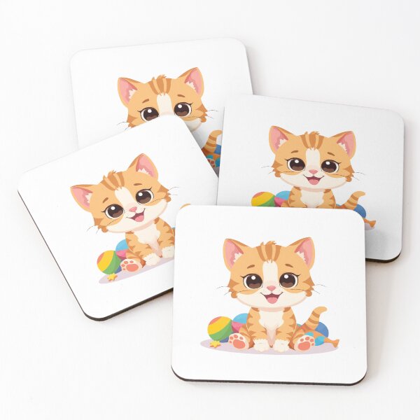 Item preview, Illustration of an Adorable Ginger Kitten with Blue Eyes designed and sold by Orayah-Kids.
