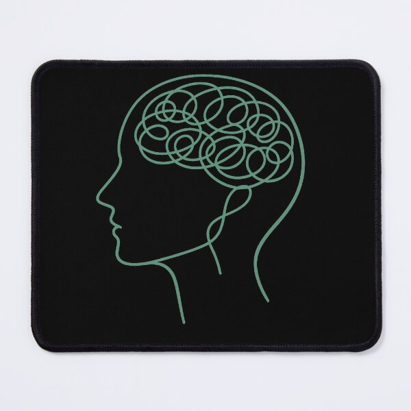 Item preview, Tangled Brain Therapist Mental Health Line Art designed and sold by Rachel's Randoms.