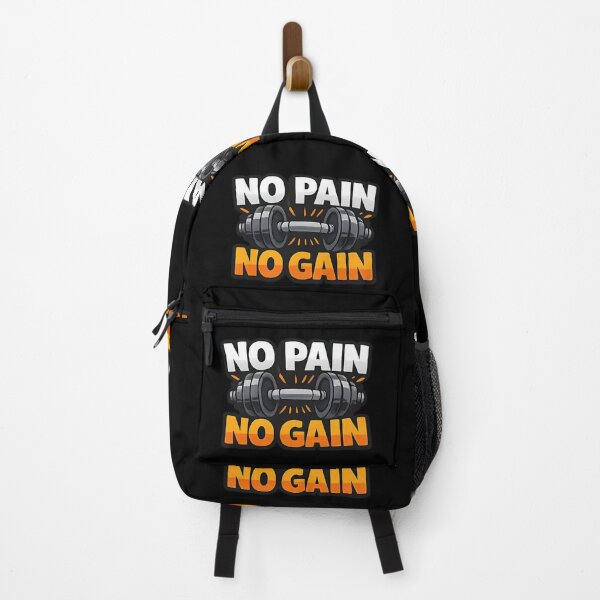 Aperçu de l'œuvre T-shirt de motivation fitness « Pas de douleur, pas de gain » pour la salle de sport créée et vendue par TeeMint5.