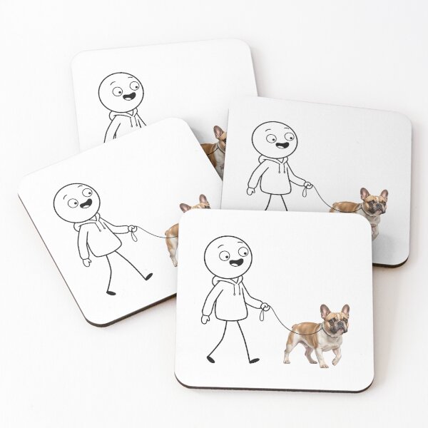 Item preview, Minimalist Line Character with French Bulldog - Cute Dog Wall Art designed and sold by LineVerseShop.
