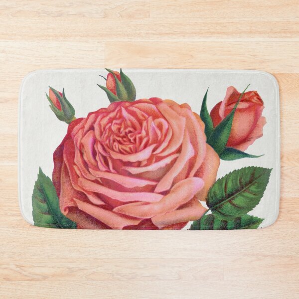 Item preview, Pink rose, Glorie de Dijon lithograph 1900 designed and sold by PureVintageLove.
