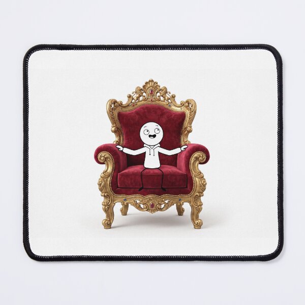 Item preview, Minimalist Line Character Sitting on a Throne - Funny Royal Wall Art designed and sold by LineVerseShop.