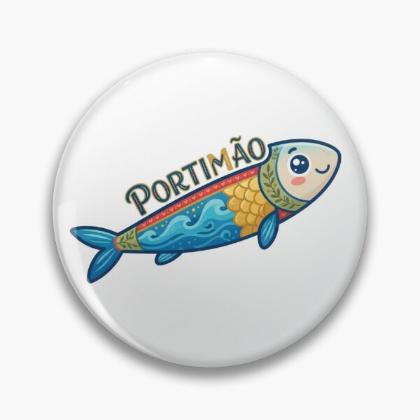 Item preview, ​Cute Portimão Sardine Kawaii Portuguese Fish Sticker designed and sold by mimiartes.
