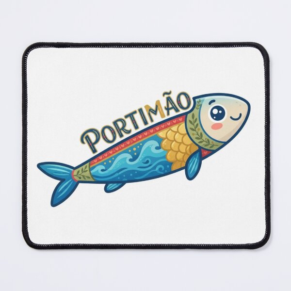 Item preview, Cute Portimão Sardine Kawaii Portuguese Fish Sticker designed and sold by mimiartes.